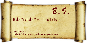 Bástár Izolda névjegykártya